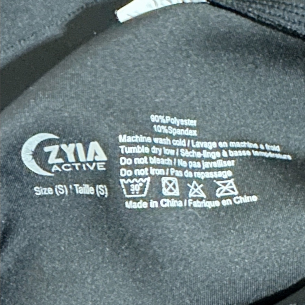 Zyia Active Black Mettle Women’s Cropped Hoodie Hooded Top - Size Small - Picture 7 of 8